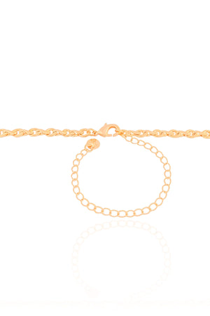 Choker Elos Torcidos 4 mm Banhado a Ouro 18K