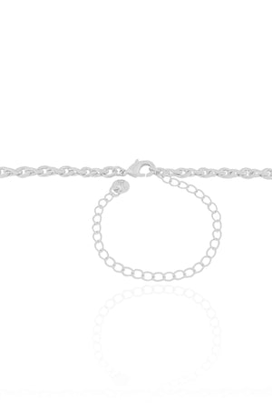 Choker Elos Torcidos 4 mm Ródio Branco