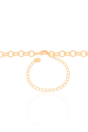 Choker Elos Ovais 6 mm Banhado a Ouro 18K
