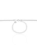 Choker Malha Quadrada 3 mm Ródio Branco