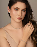 Brinco Flor Vazada Ponto de Luz Cristal 1.1 cm Ródio Branco