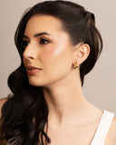 Brinco Argola Click Quadrado Liso 1.5 cm Banhado a Ouro 18K