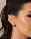 Brinco Argola Click Quadrado Liso 1.5 cm Banhado a Ouro 18K