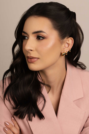 Brinco Argola Click Liso 1.6 cm Banhado a Ouro 18K