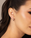 Brinco Argola Click Fio Liso 1.6 cm Ródio Branco