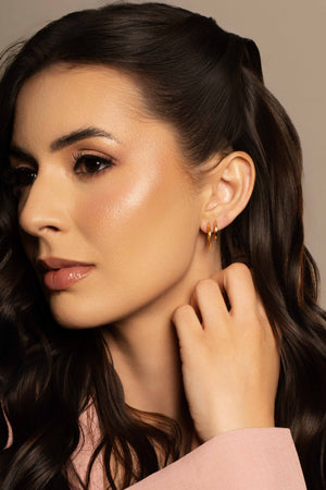 Dupla de Argolas Fio Lisas Banhado a Ouro 18K