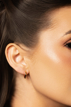 Dupla de Argolas Fio Lisas Banhado a Ouro 18K