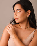 Brinco Argola Click Quadrada Reta Lisa 1.2 cm Banhado a Ouro 18K