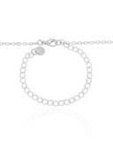 Choker Elos Trevos Tom Esmeralda 1.0 cm Ródio Branco
