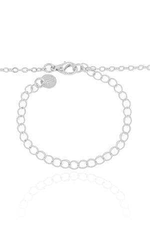 Choker Elos Trevos Tom Onix 1.0 cm Ródio Branco