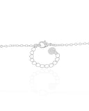 Gargantilha Elos Trevo Tom Onix Ródio Branco - 40 cm