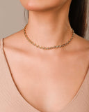 Choker Corações Bolinhas Banhado a Ouro 18K
