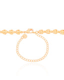 Choker Corações Bolinhas Banhado a Ouro 18K