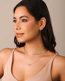 Choker Corações Bolinhas Ródio Branco