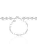 Choker Corações Bolinhas Ródio Branco