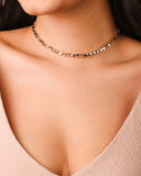 Choker Abaulada ABS Ródio Branco