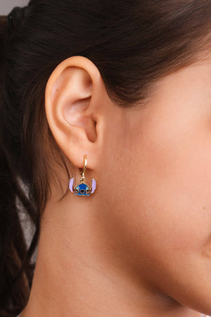 Brinco Infantil Argola Stitch 2.2 cm Banhado a Ouro 18K