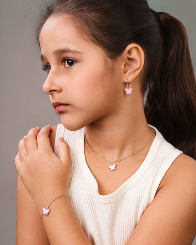 Pulseira Infantil Boboleta Rosa