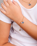 Pulseira Infantil Elos Stitch 1.0 cm Banhado a Ouro 18K