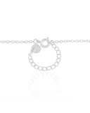 Gargantilha Infantil Elos Borboleta Rosa Ródio Branco - 30 cm