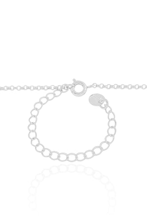 Gargantilha Infantil Elos Stitch 1.0 cm Ródio Branco - 45 cm