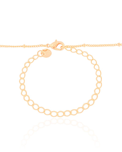 Colar Infantil Grumet Bolinhas 2 mm Banhado a Ouro 18K - 32 cm