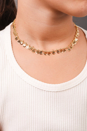 Gargantilha Infantil Smile 5 mm Banhado a Ouro 18K - 31 cm