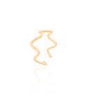 Anel Ajustável Zig Zag Tamanho G Banhado a Ouro 18K