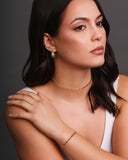 Brinco Gota Orgânica 2.4 cm Banhado a Ouro 18K