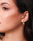 Brinco Gota Orgânica 2.4 cm Banhado a Ouro 18K