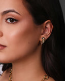 Brinco Argola Torcida Entrelaçada 2.3 cm Banhado a Ouro 18K