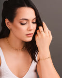 Brinco Fio Zig Zag Banhado a Ouro 18K