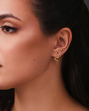 Brinco Fio Zig Zag Banhado a Ouro 18K