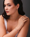 Brinco Fio Zig Zag Ródio Branco