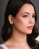 Ear Cuff Orgânico Liso 3.9 cm Banhado a Ouro 18K