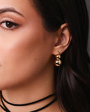 Brinco Argola Fecho Italiano Bolas Lisas 2.5 cm Banhado a Ouro 18K