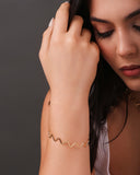 Bracelete Fio Zig Zag 2 mm Banhado a Ouro 18K