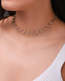 Aro Fio Zig Zag 2 mm Ródio Branco - 35 cm