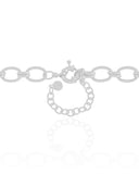 Gargantilha Elos Ovais 9 mm Ródio Branco - 40 cm