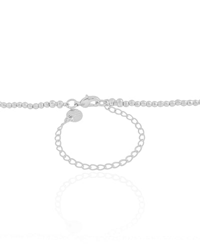 Choker Hematita Prateada 2 mm Ródio Branco - 30 cm