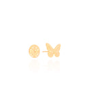 Broche Borboleta Lisa 1.0 cm Banhado a Ouro 18K