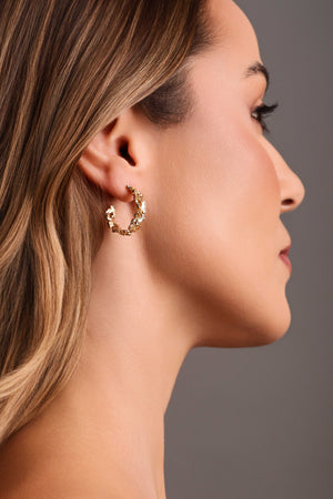 Brinco Argola Borboletas 2.1 cm Banhado a Ouro 18K