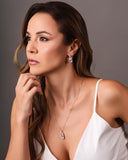 Brinco Gota Cristal 2.3 cm Banhado a Ouro 18K