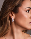 Brinco Gota Cristal 2.3 cm Ródio Branco