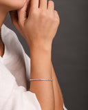 Pulseira Riviera Cristal 2.5 mm Ródio Branco