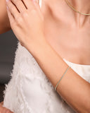 Pulseira Riviera Turmalina 2 mm Banhado a Ouro 18K