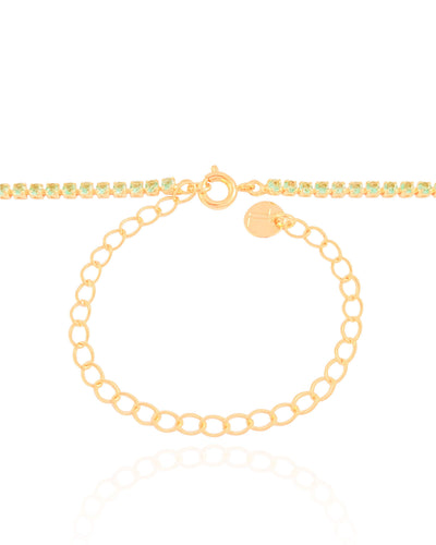 Choker Riviera Turmalina 2 mm Banhado a Ouro 18K - 35 cm