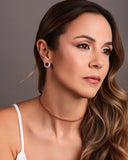 Choker Riviera Fuchsia 3 mm Banhado a Ouro 18K