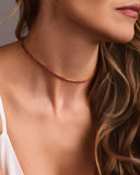 Choker Riviera Fuchsia 3 mm Banhado a Ouro 18K