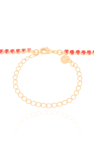 Choker Riviera Fuchsia 3 mm Banhado a Ouro 18K